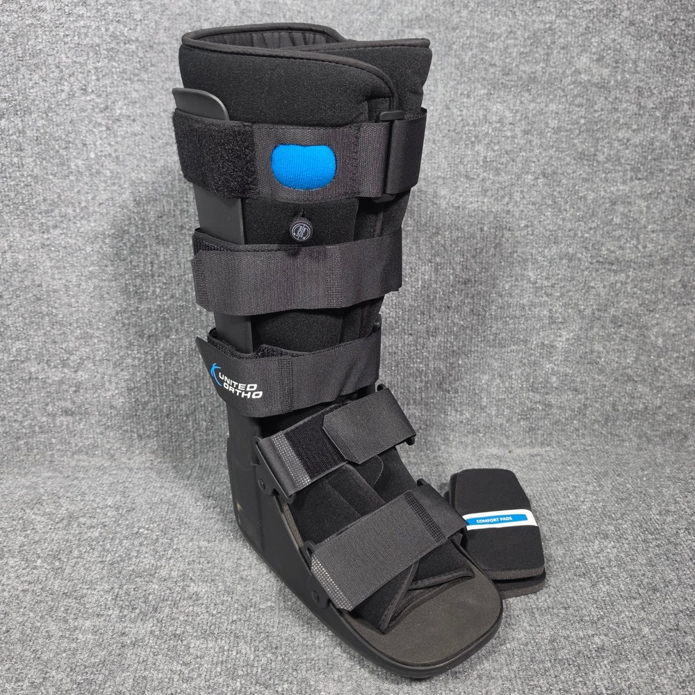 United Ortho Air Cam Walker Boot Tall Pneumatic Walking Brace Black Medium MD